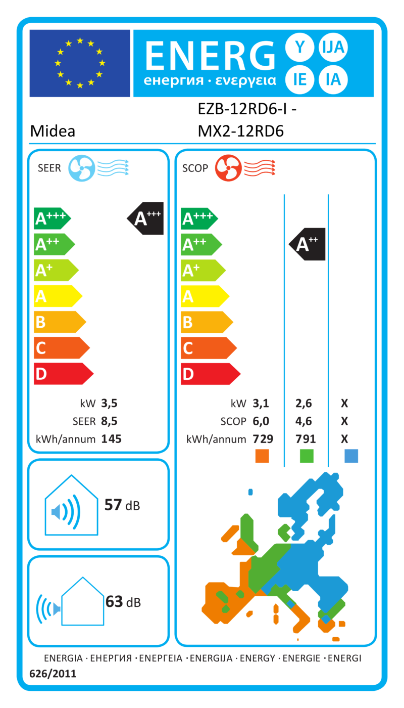 ES energijos etiketė – EZB-12RD6-I - MX2-12RD6